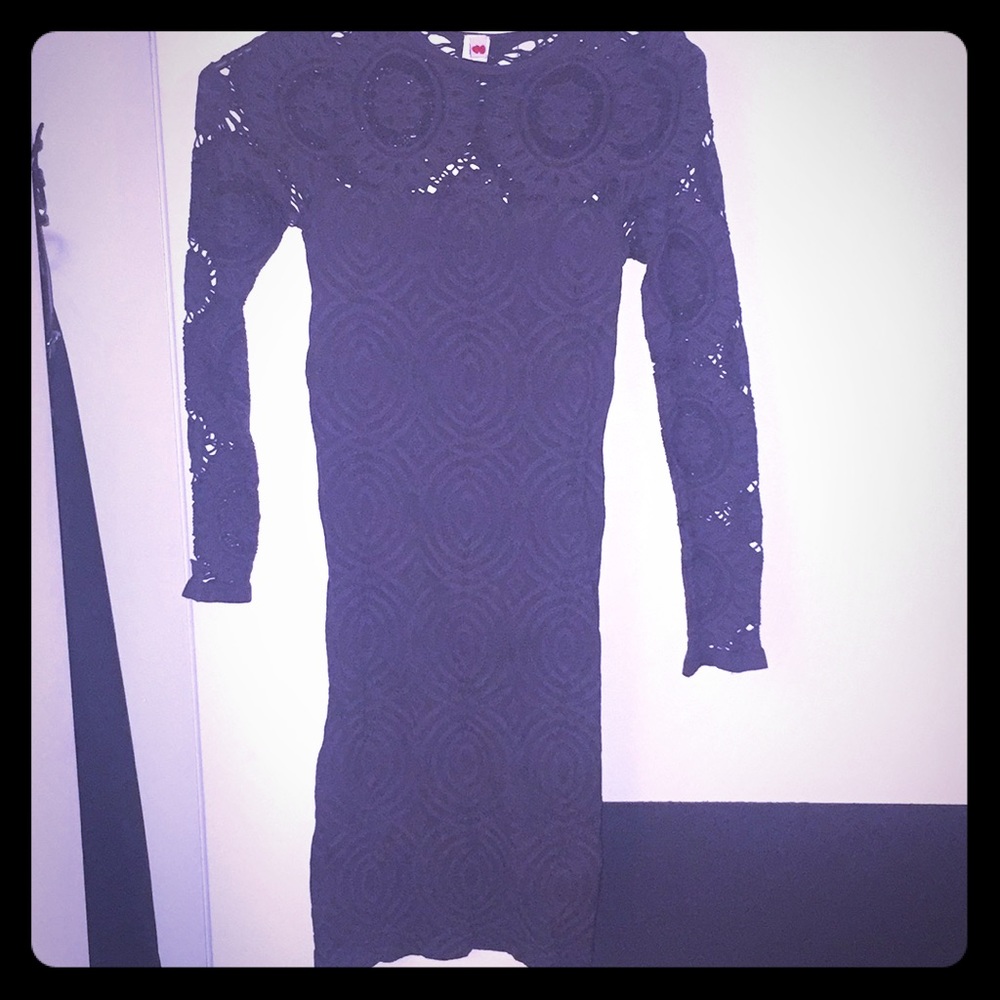 Textured, Grey, Party Dress